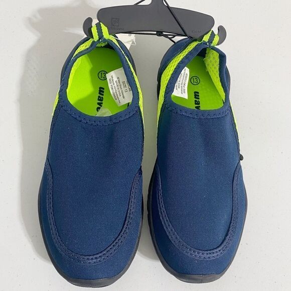 Wave Zone Boys Navy & Lime Green Water Shoes, Toddler Size 9 - Picture 3 of 9